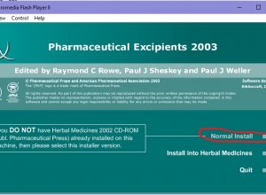 Cài đặt phần mềm tá dược Pharmaceutical Excipients 2003 CD-ROM 2