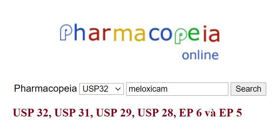 Website download chuyên luận của các dược điển USP và EP cũ